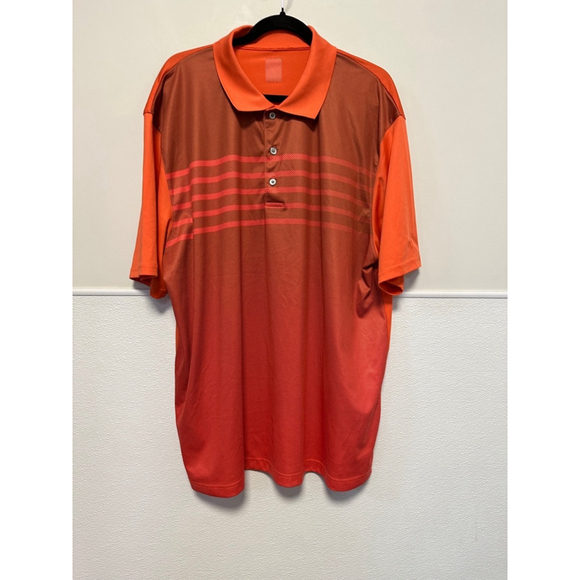 Men's Pro Tour Polo Shirt XXL Orange Red Short Sleeve Golf Casual - Picture 11 of 15